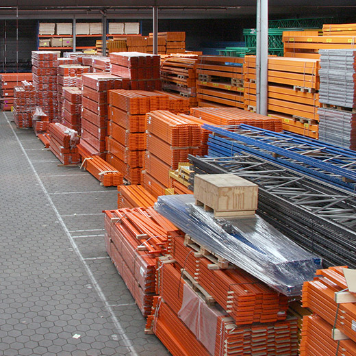 gebruikte magazijnstellingen